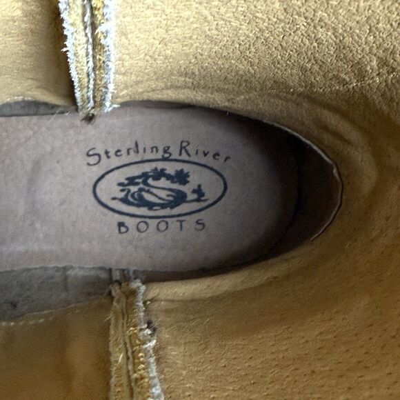 Sterling River Western Cowgirl Boots Women 11M Tan Mid Calf Rodeo Country Boho - Picture 5 of 14